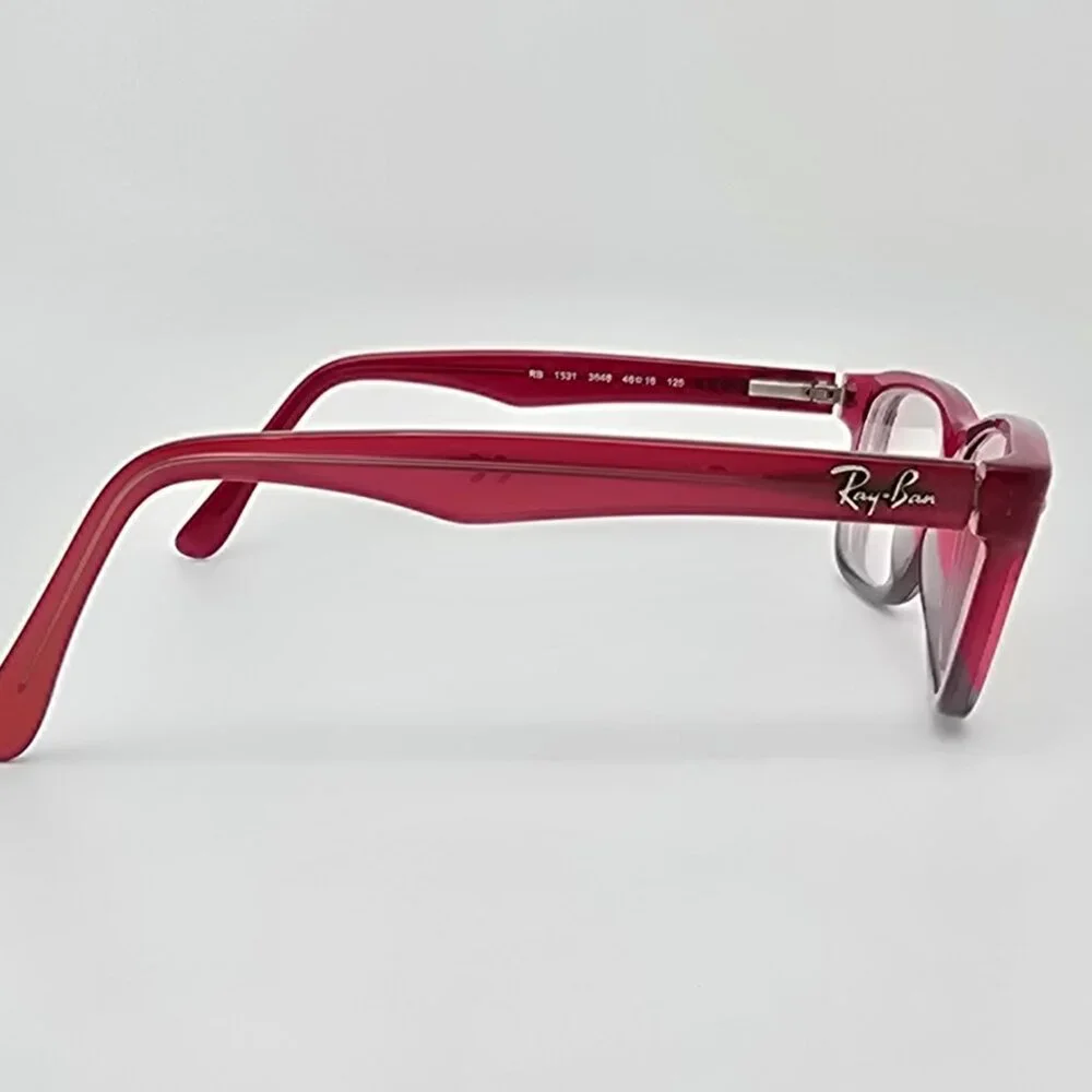 Ray-Ban RB1531 3648 Polished Fuxia on Grey Kids Eyeglasses Frame w/ Flexhinge
